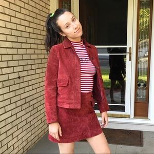 Real Red Suede Seperates